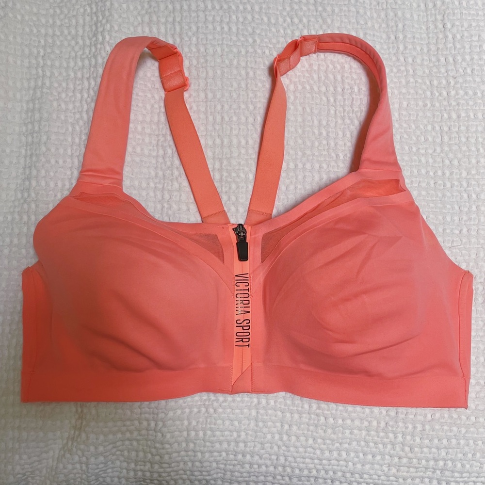 Victoria's Secret Coral Zip-Front Sports Bra